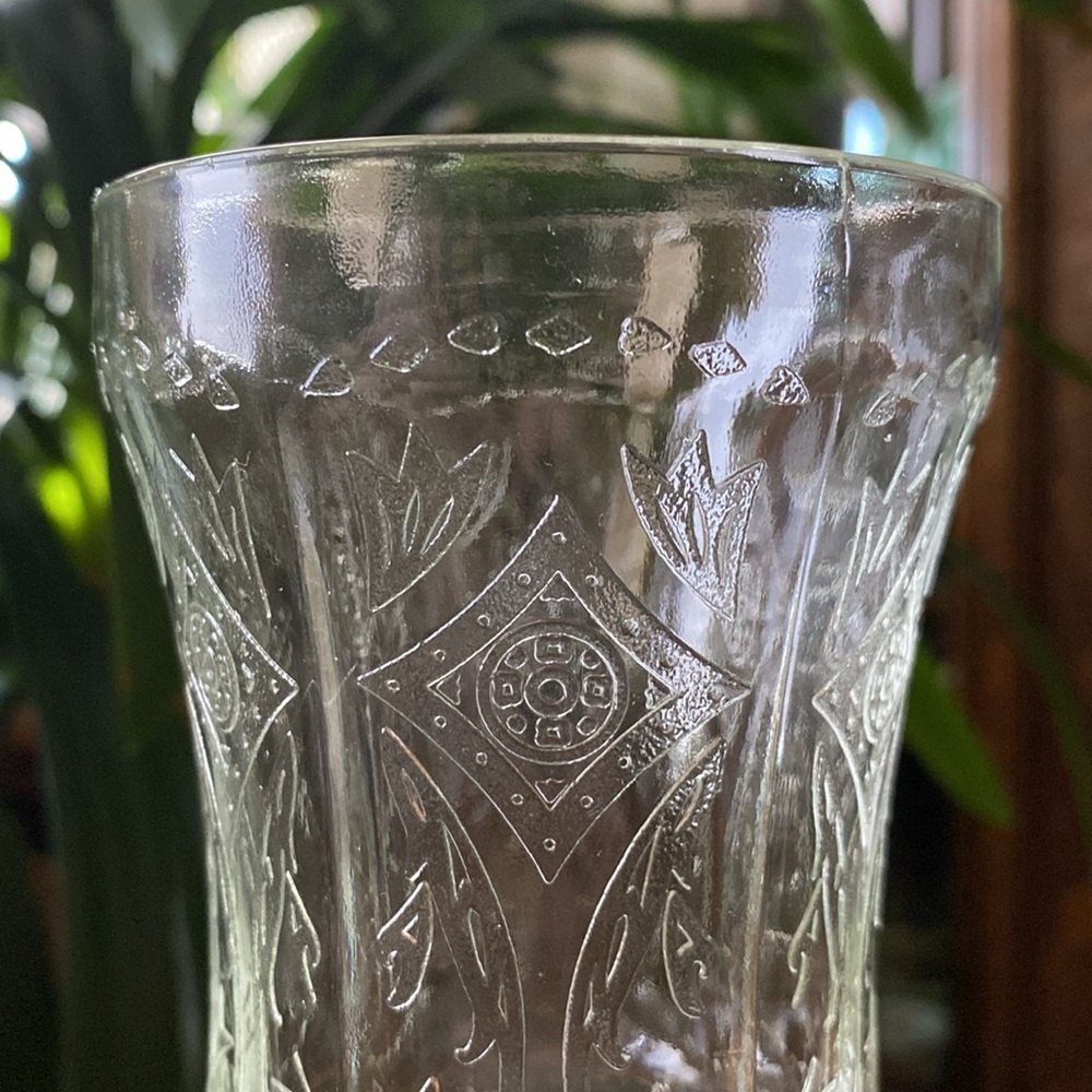 5 Piece Indiana Glass Madrid Recollection Set 2 Glasses, Serving Bowl + 2 Bowls - Picture 4 of 11